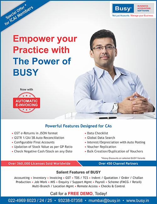 Special Offer for ICAI Members on Business Accounting Software